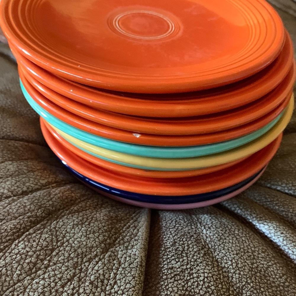 Colorful Fiesta Dinnerware Plate Set of 10